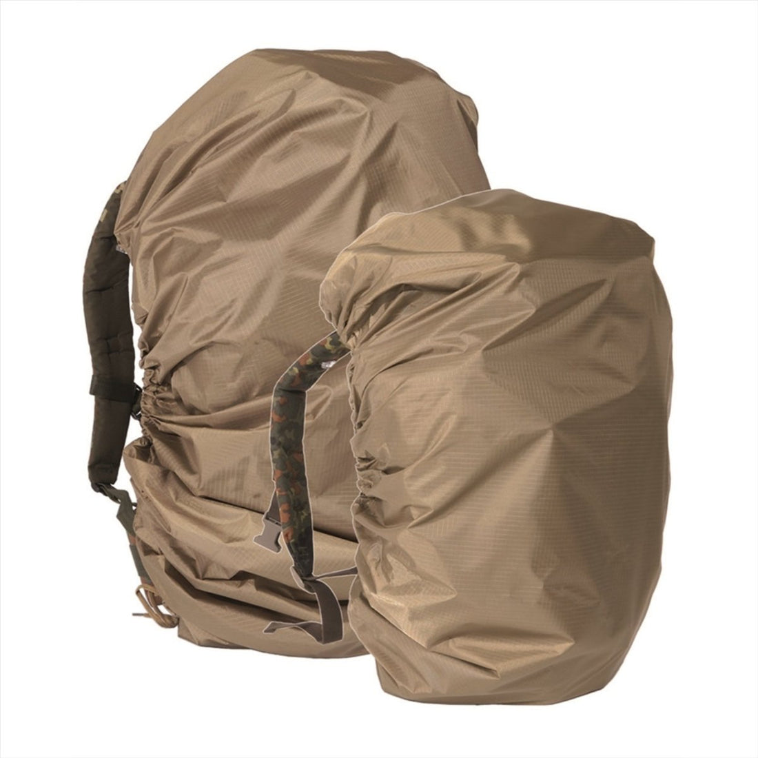 Housse de sac à dos MIL-TEC Housse de pluie réglable enduite de polyuréthane jusqu'à 80 L Coyote