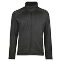 Mil-Tec Structure Fleecejacke, warme taktische Outdoor-Reißverschlusstaschen, Schwarz
