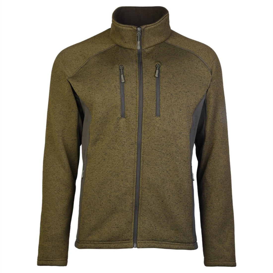 Mil-Tec Structure Fleece Jacket Warm Tactical Outdoor Zip Pockets Olive