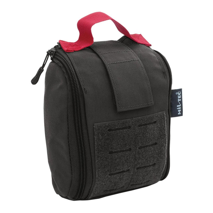 Mil-Tec Taktisches Erste-Hilfe-Set, Maulwurf-Typ, schwarze medizinische Tasche, IFAK, 25-teilige Tasche – GoMilitar