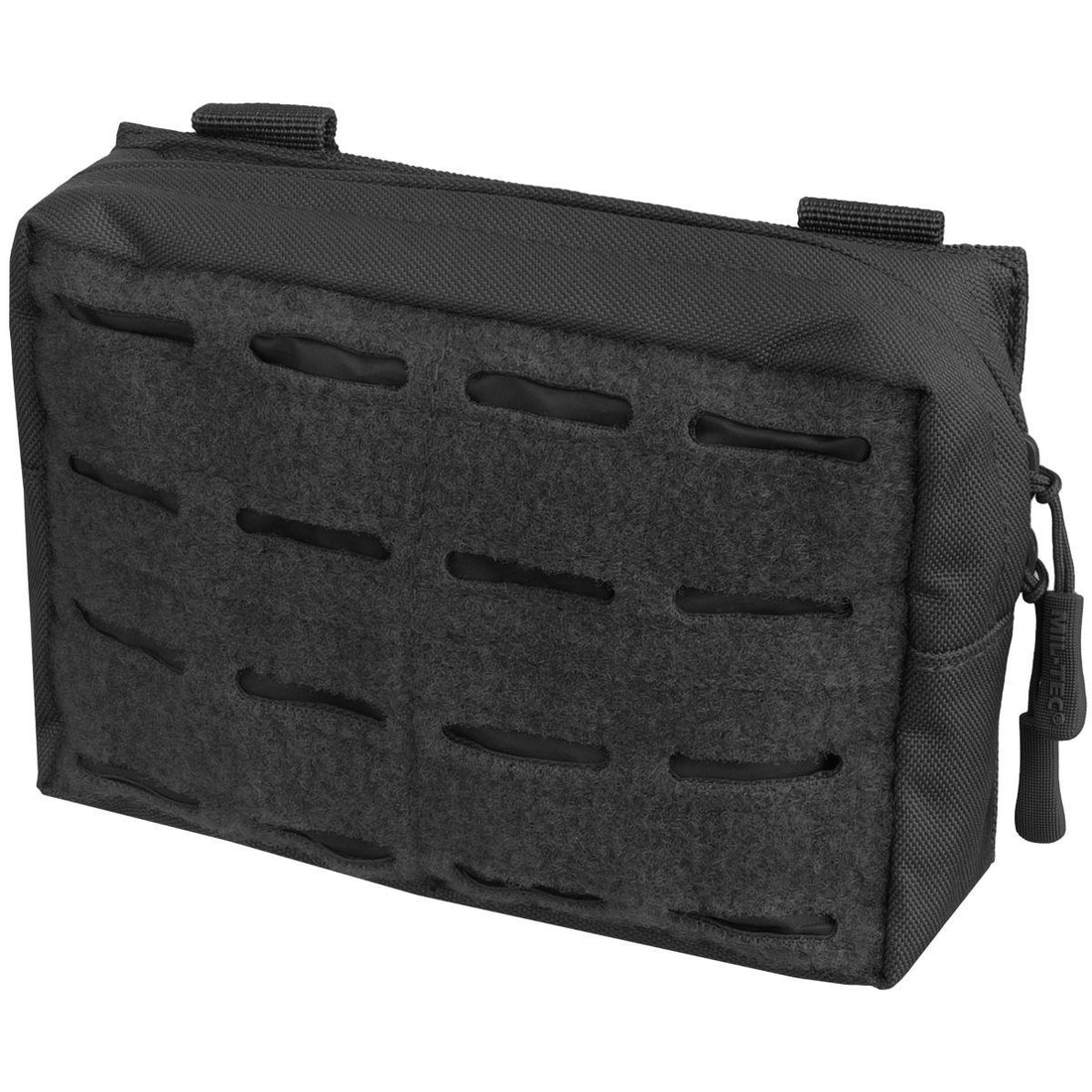MIL-TEC taktische Mehrzweck-Gürteltasche mit Laserschnitt, Molle-Typ, schwarzes Gurtband, klein