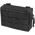 MIL-TEC taktische Mehrzweck-Gürteltasche mit Laserschnitt, Molle-Typ, schwarzes Gurtband, klein