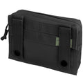 MIL-TEC taktische Mehrzweck-Gürteltasche mit Laserschnitt, Molle-Typ, schwarzes Gurtband, klein