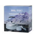 Mil-Tec Teakettle Aluminio leggero da 800 ml di cimiolo da tè da esterno da campeggio