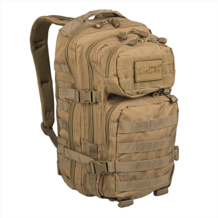 MIL-TEC US ASSAULT 20L Rucksack Ergonomisch gepolsterte Schultergurte Coyote - GoMilitar