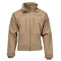 MIL-TEC windproof hiking jacket soft shell stormproof zips fleece liner Coyote