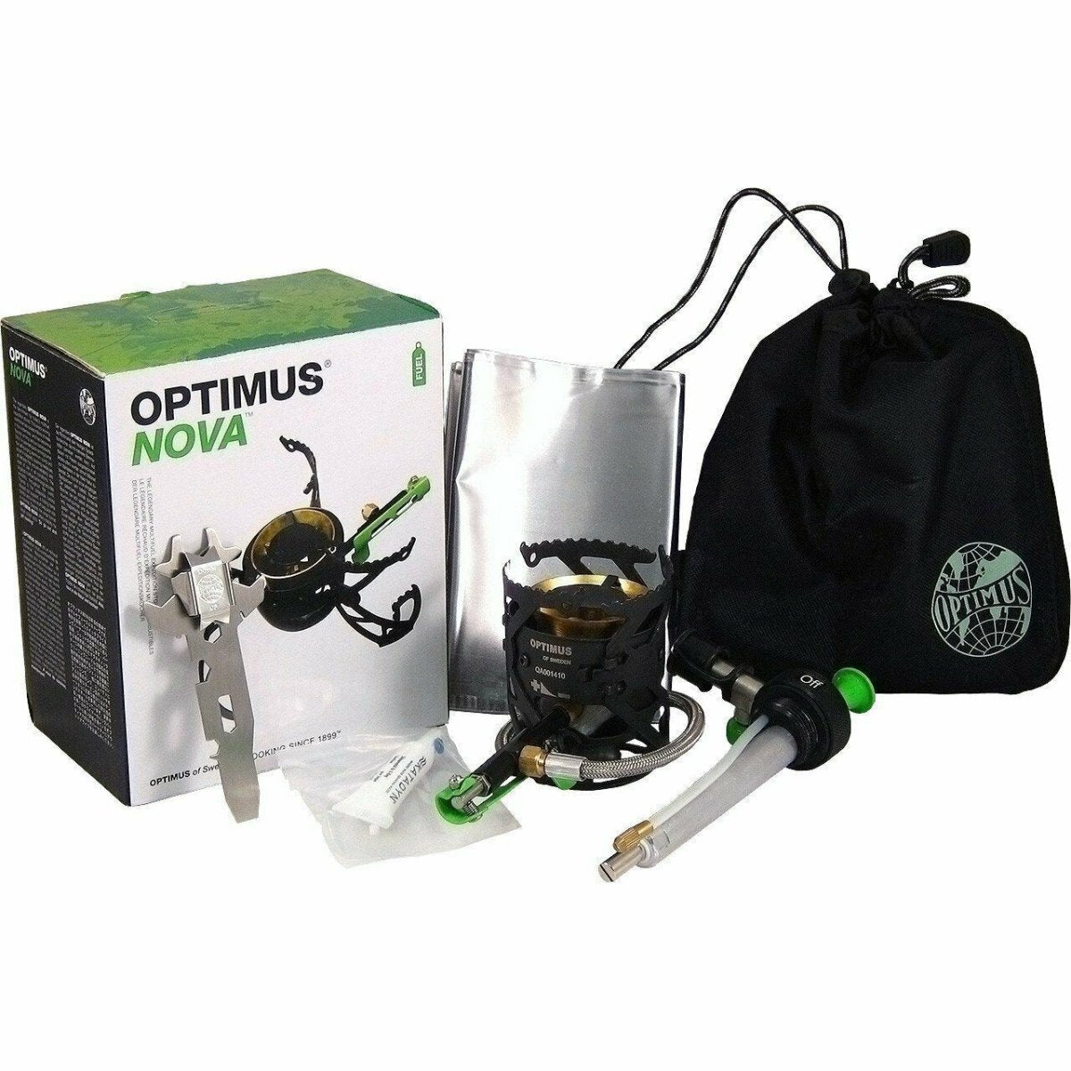 OPTIMUS NOVA Kocher Multi Fuel Expedition Kompakt Leichtgewicht Base Camp Holz