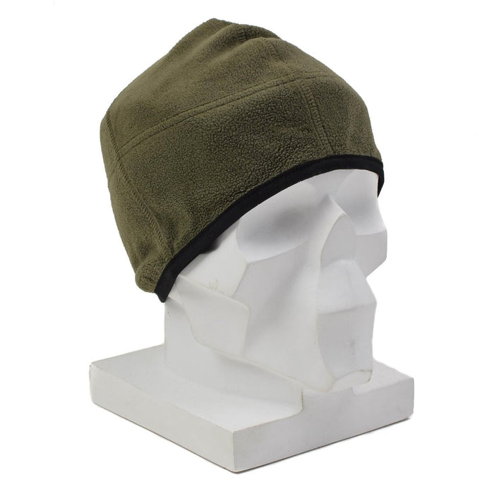 Original Austrian Military Fleece Beanie Hat Soft Warm Winter Outdoor Olive - GoMilitar