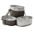 Original Austrian Military mess kit aluminum olive hiking camping cookware set
