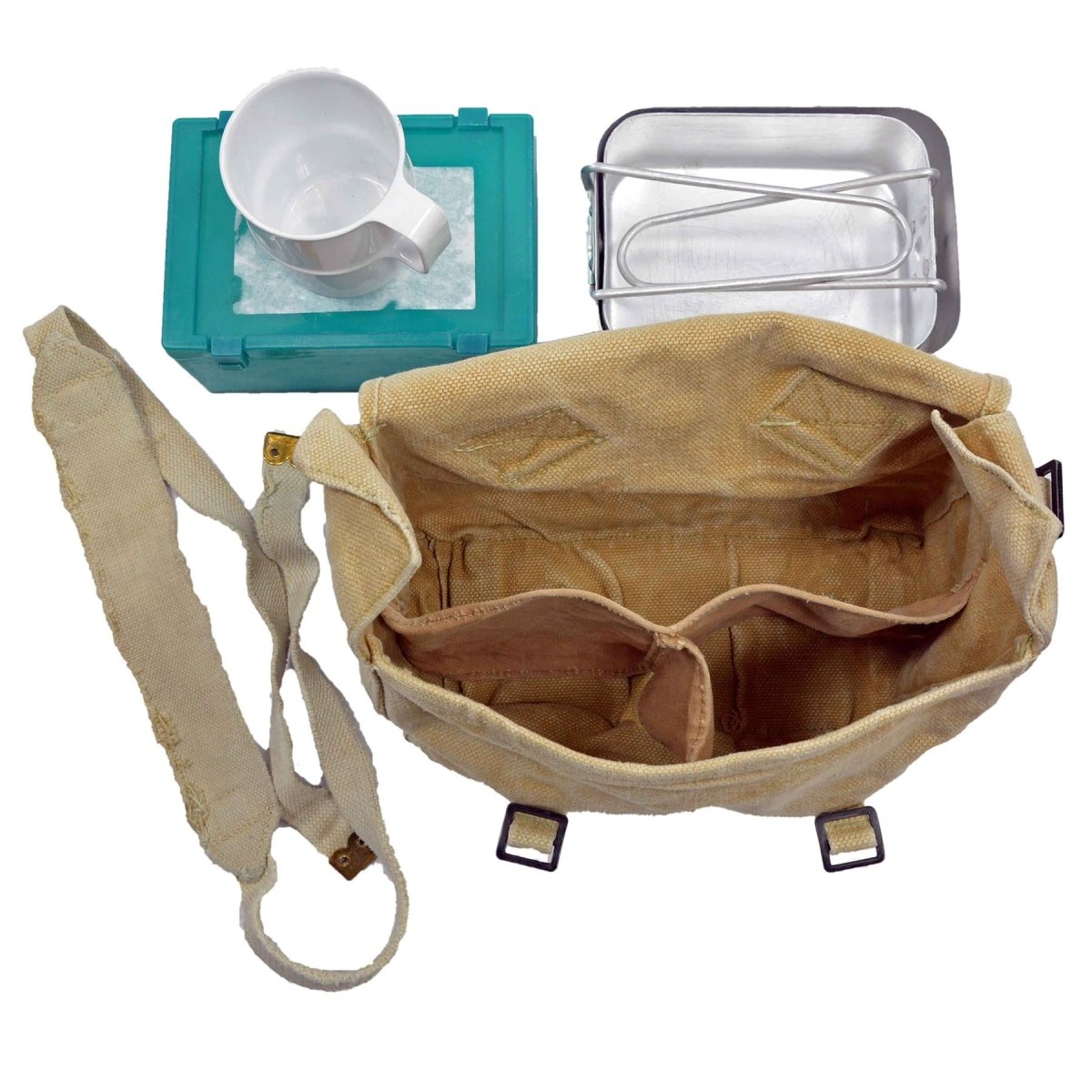 Zaino da 5 litri originale dell'esercito britannico con tracolla militare surplus color kaki