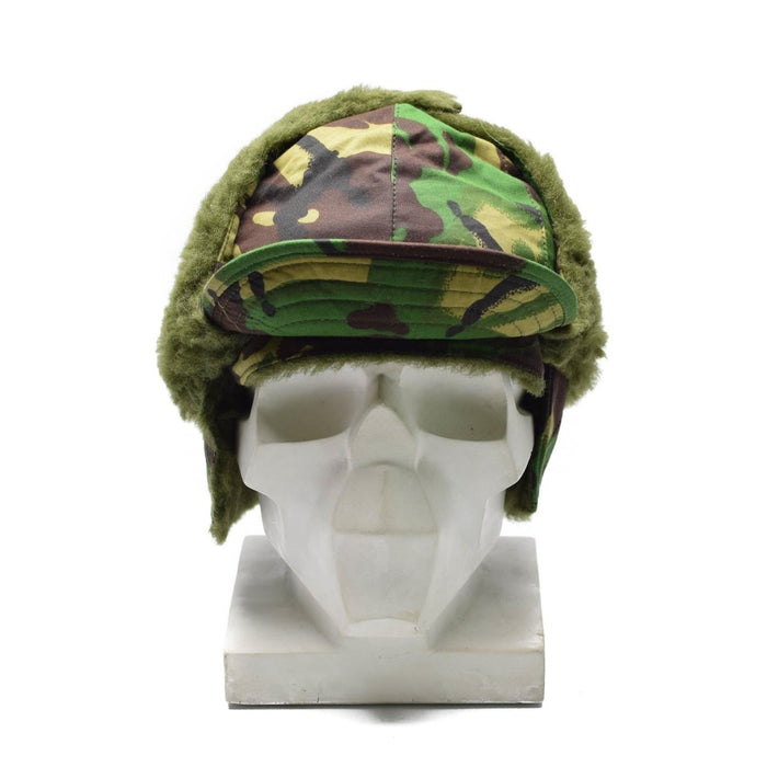 Chapeau d'hiver original des forces de l'armée britannique, oreilles pliantes, camouflage boisé DPM - GoMilitar