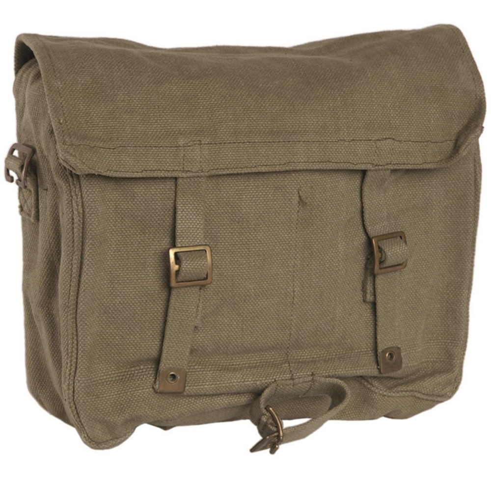 Original British Army M37 Shoulder Bag Canvas Field Haversack Pack Khaki