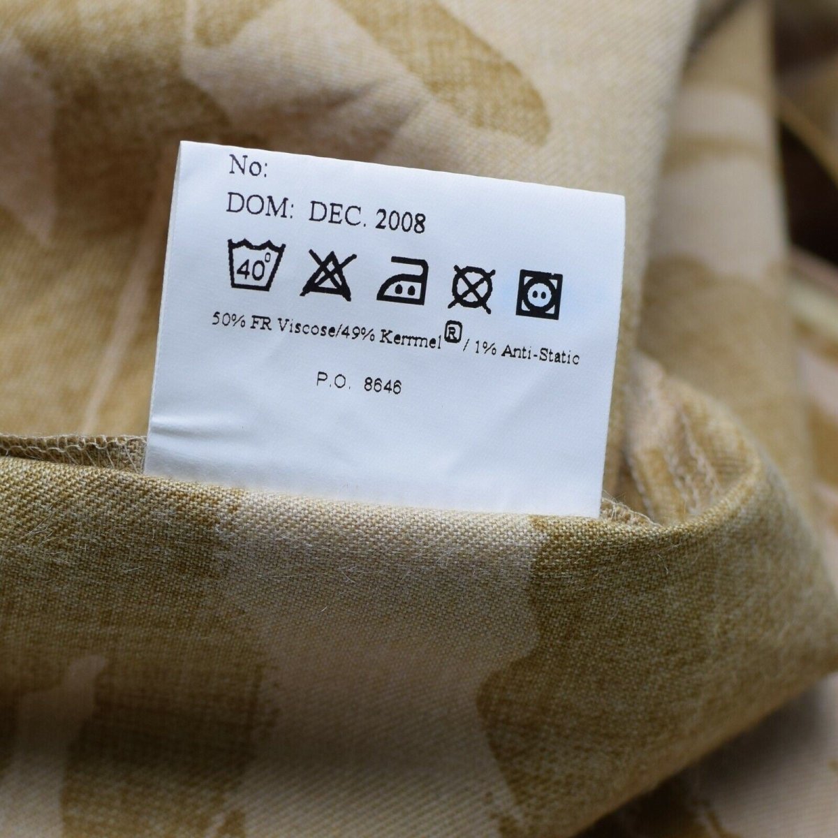 Combattimento militare originale dell'esercito britannico Desert Camo Giacca del fuoco Resistente al fuoco Nuovo