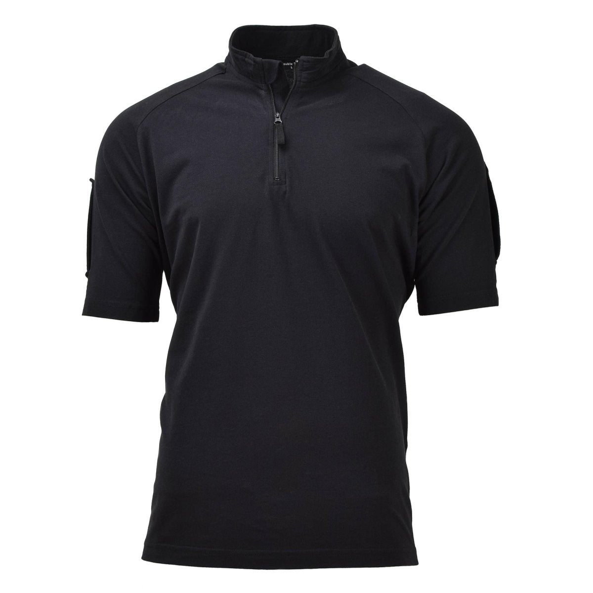 T-shirts tactiques originaux de la police de l'armée britannique à manches courtes avec fermeture éclair noire NEUF