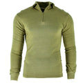 Original British army tricot shirt zipper Undershirt zipped thermal Green OD
