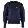 Servizio di difesa britannico originale Pullover Pullover Commando Jumper Blue V-Neck Sweater