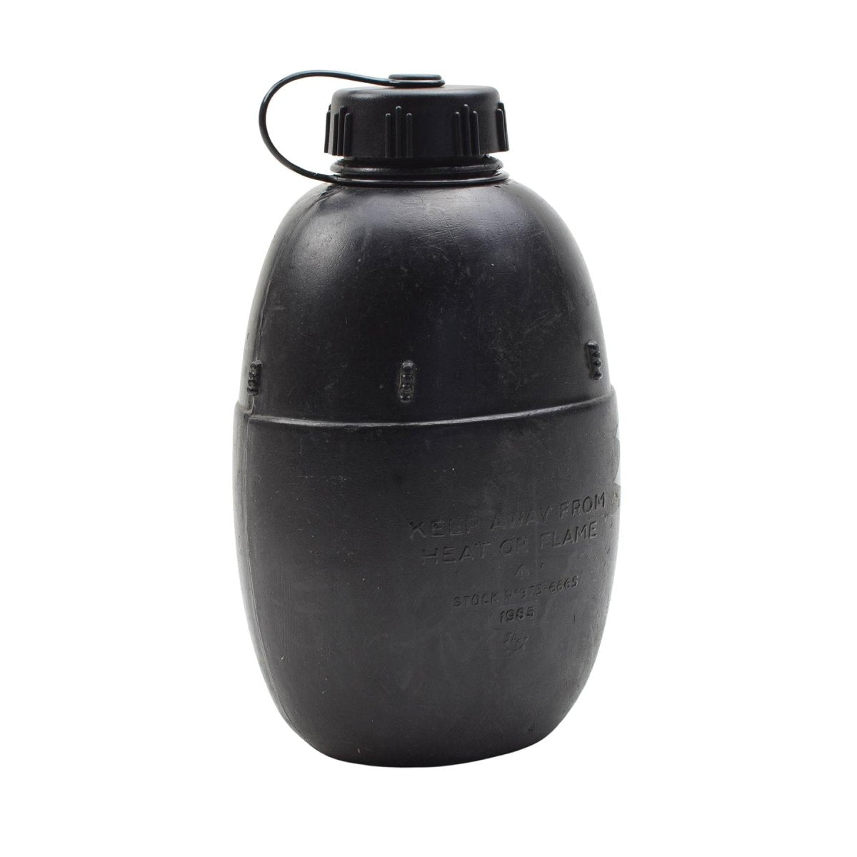 Cantine militaire britannique originale de 1 L avec couvercle à visser, pochette vintage incluse, olive