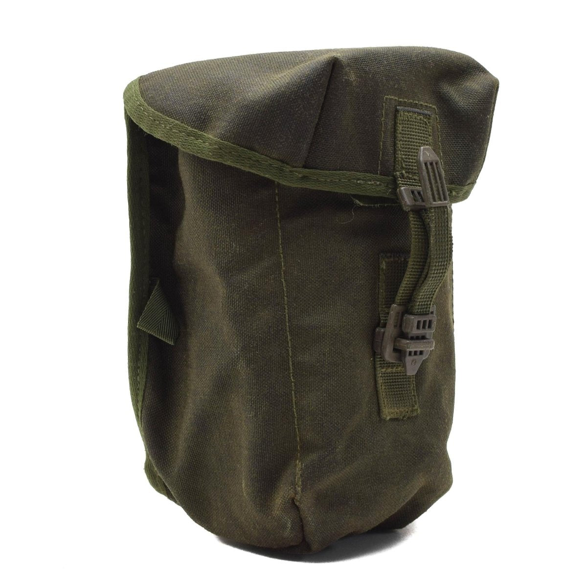 Cantine militaire britannique originale de 1 L avec couvercle à visser, pochette vintage incluse, olive