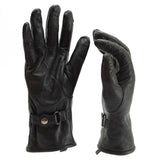 Gants de Combat militaires britanniques originaux, sangles de poignet en cuir, émis par l'armée, noirs