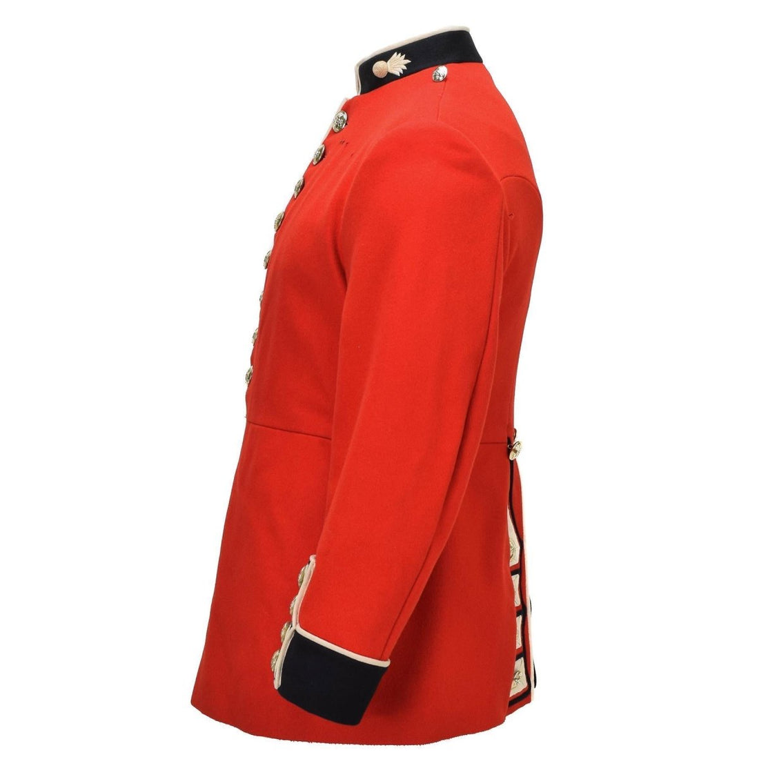 Giacca Formale Originale Militare Britannica Bottoni Dorati Senza Spalline Rossa