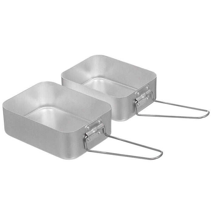 Kit de cuisine militaire britannique original, ensemble de cuisine d'extérieur en aluminium gris - GoMilitar