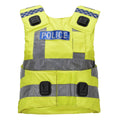 Original britische Polizei-Körperschutzweste für zwei Zwecke, gut sichtbar, gelb