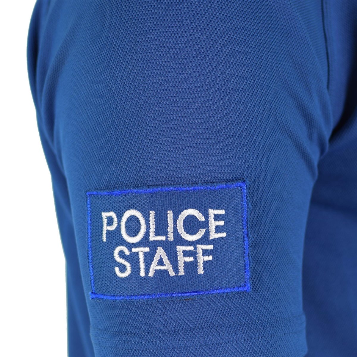 T-shirt original de la police britannique, bleu, matière respirante, fermeture éclair sur le devant