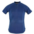 T-shirt original de la police britannique, bleu, matière respirante, fermeture éclair sur le devant