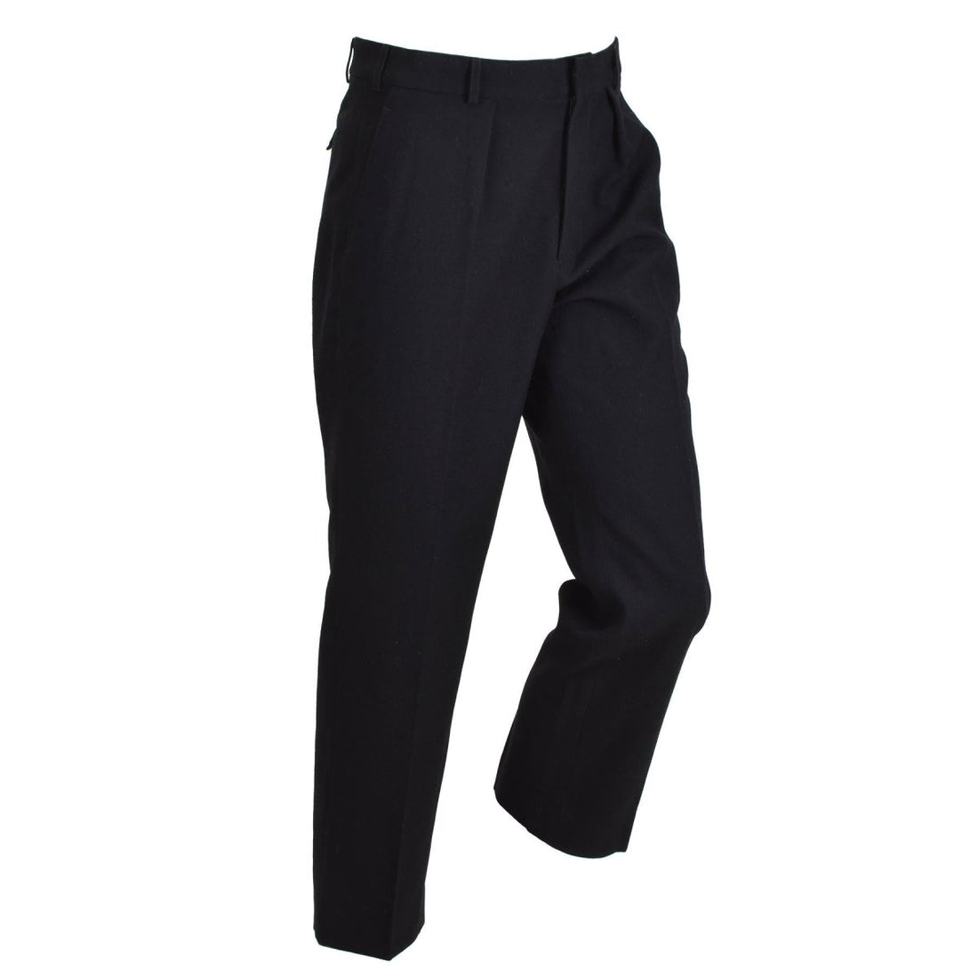 Pantaloni eleganti in lana da uomo originali della Royal Navy britannica n. 1B neri formali