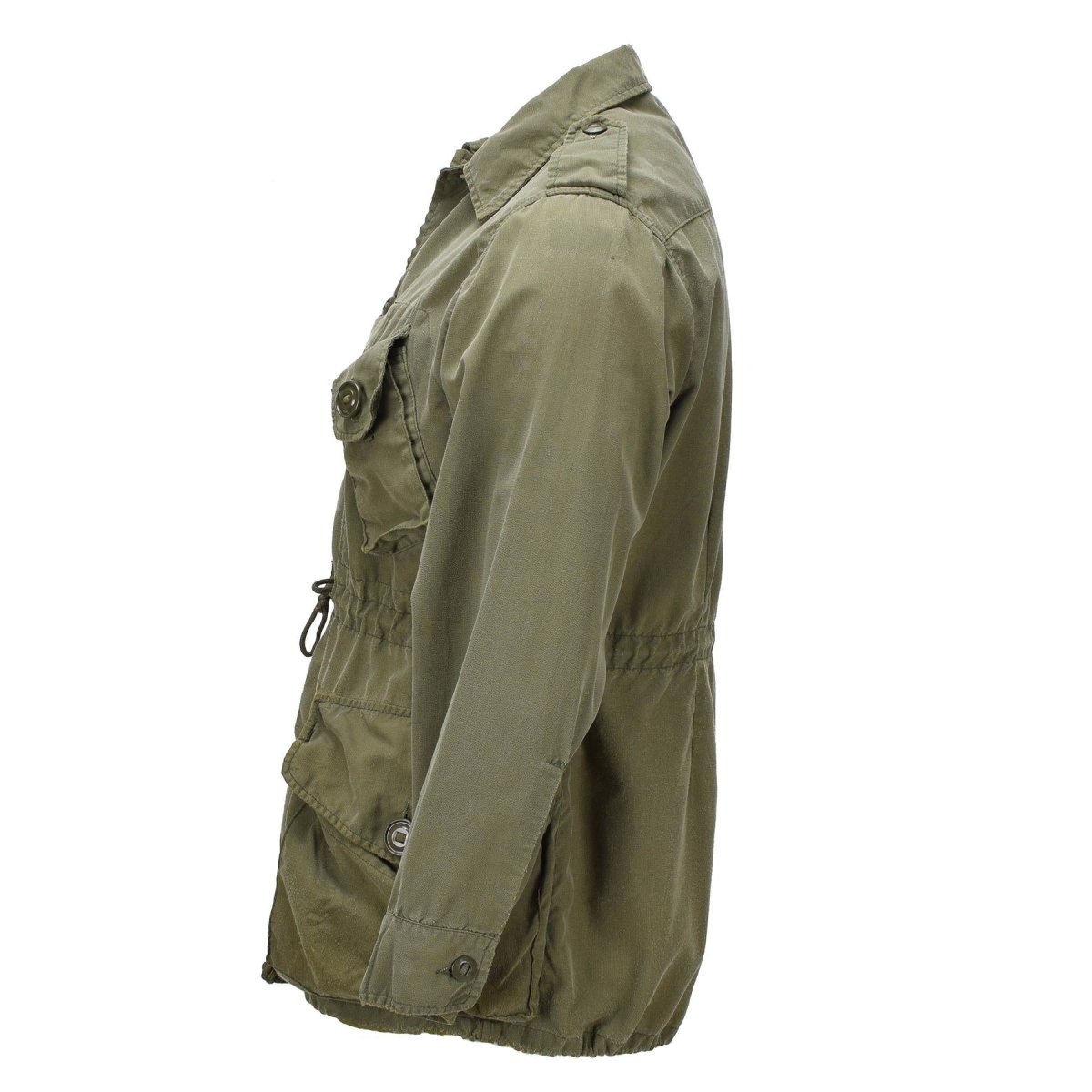 Giacca da campo originale dell'esercito canadese in cotone militare in eccedenza verde oliva