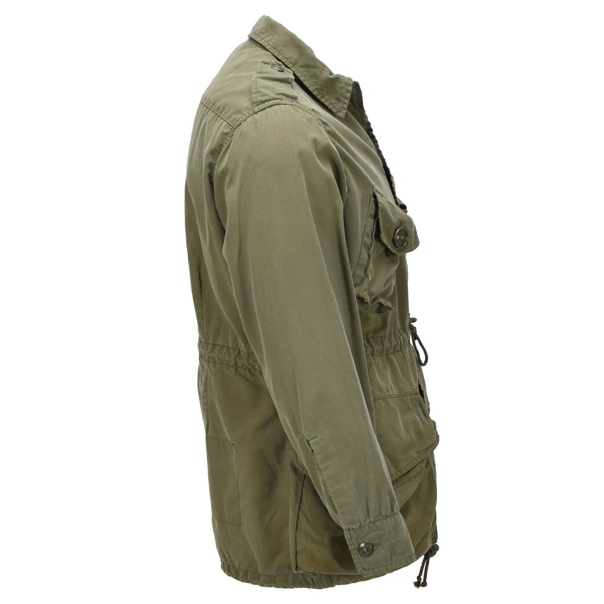 Giacca da campo originale dell'esercito canadese in cotone militare in eccedenza verde oliva