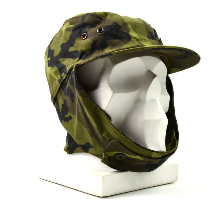 Casquette militaire originale de l'armée tchèque M 95 camo CZ chapeau de combat sur le terrain boisé NOUVEAU - GoMilitar