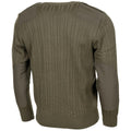 Pull d'origine de l'armée tchèque en laine vert olive col en V surplus militaire NEUF