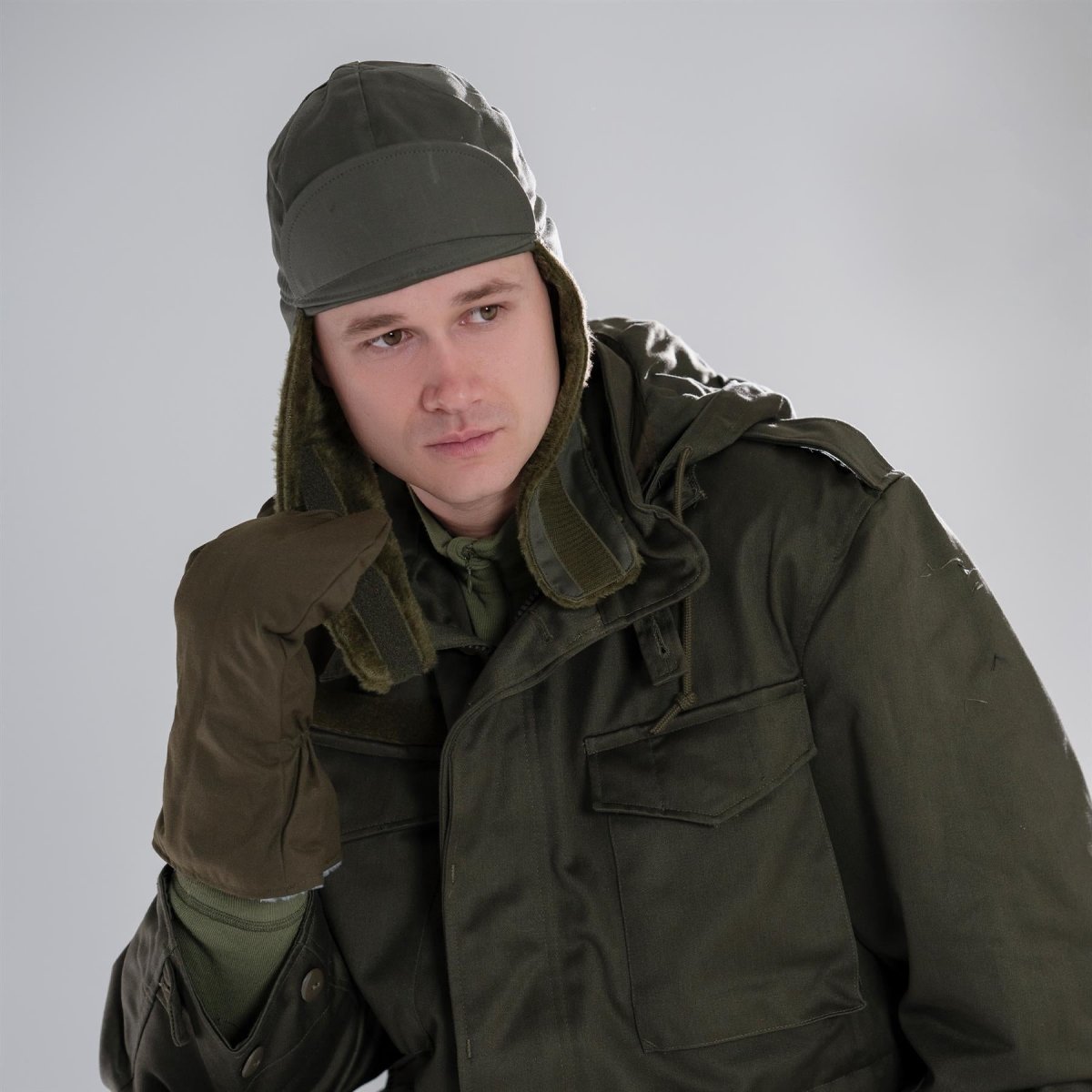 Guanti di guanti invernali dell'esercito ceco originali. Guanti militari cechi guanti