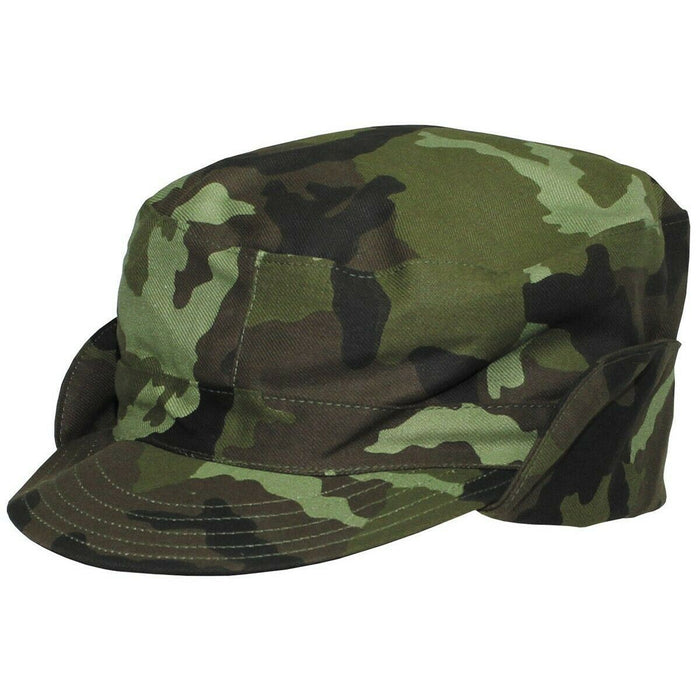 Berretto da campo mimetico da bosco originale ceco militare M95 con copertura per il collo, resistente e traspirante per uso esterno