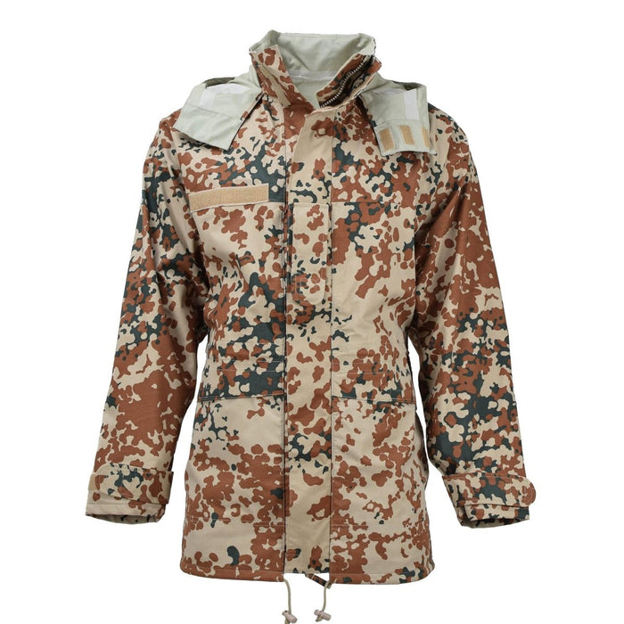 Original dänische Armee Regenjacke wasserdicht M84 Wüstentarn taktische Kapuze NEU – GoMilitar