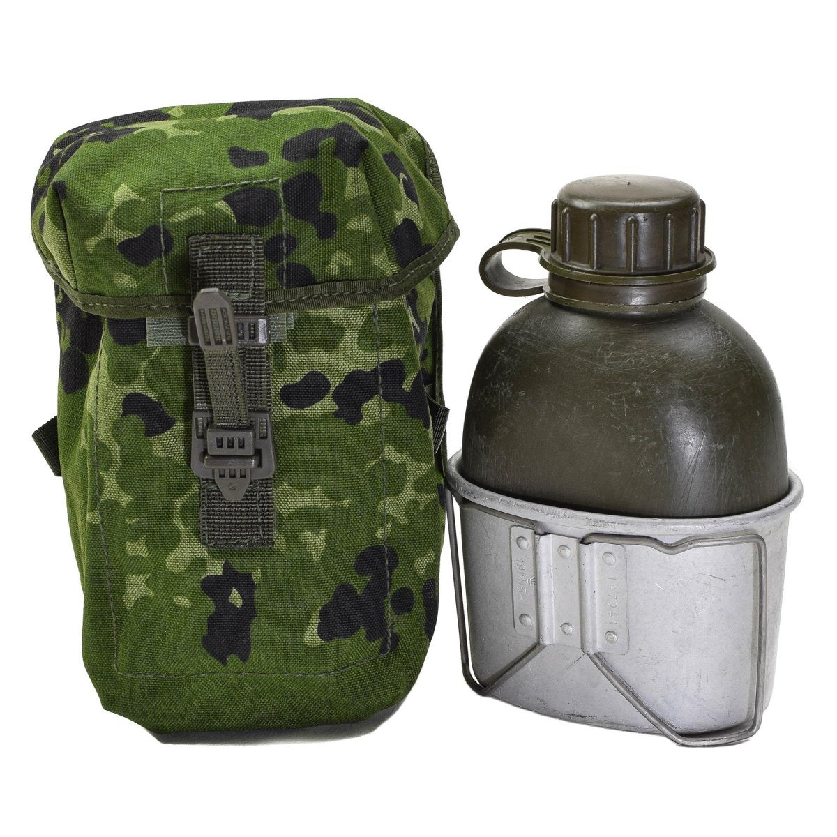 Original dänische Militär Feldflaschentasche mit Universalbefestigung DK-Tarnung