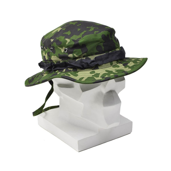 Original danois militaire M84 camo boonie chapeau été casquette tropicale à large bord NOUVEAU - GoMilitar