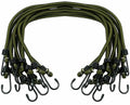 Pack de 3 cordons élastiques militaires néerlandais d'origine pour équipement de camping en plein air Olive