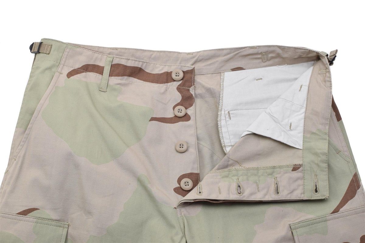 Original niederländische Militär-Feldhose mit Cargotaschen, 3-farbig, Wüstentarn