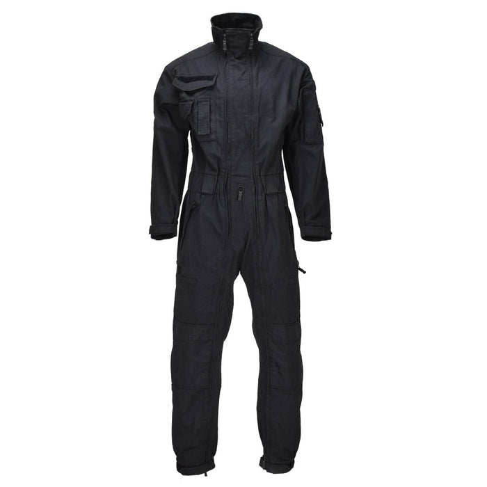 Combinaison de vol militaire néerlandaise originale, genoux renforcés, double fermeture éclair, noir - GoMilitar