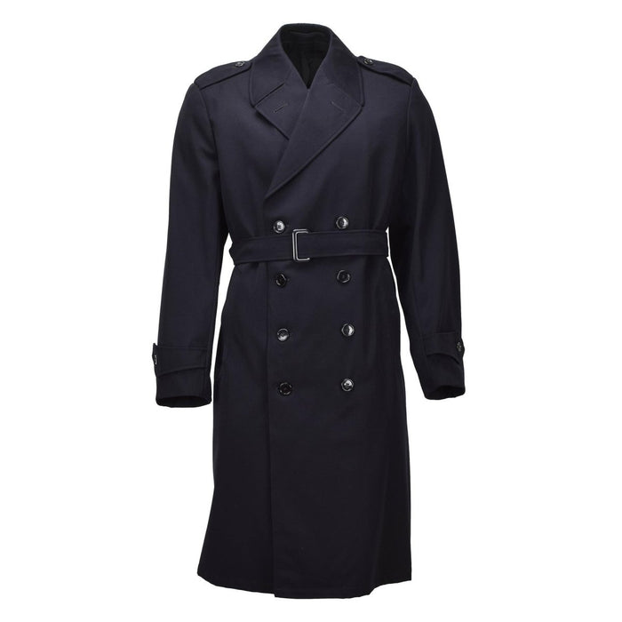 Cappotto lungo originale militare olandese in lana doppio petto Army Surplus Issue Nero - GoMilitar
