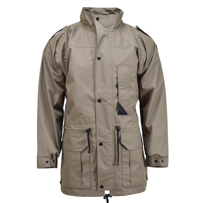 Original holländischer Militärparka mit warmer, langer Offiziersjacke in Khaki von Überschuss – GoMilitar