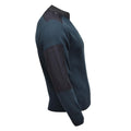 Original niederländischer Militär-Troyer-Pullover, Rippstrick, Viertelreißverschluss, Petrolgrün