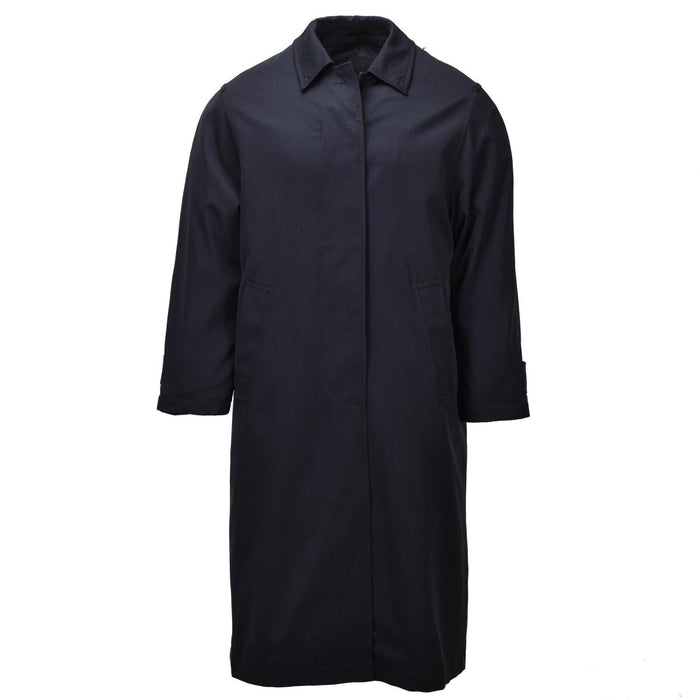 Cappotto lungo da donna militare originale olandese, soprabito da servizio formale nero - GoMilitar