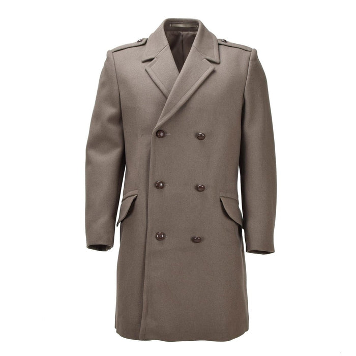 Cappotto militare originale in lana olandese doppio petto, edizione militare color kaki - GoMilitar