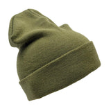 Cappello invernale originale militare olandese WoolGuard Roll Top Beanie in lana verde