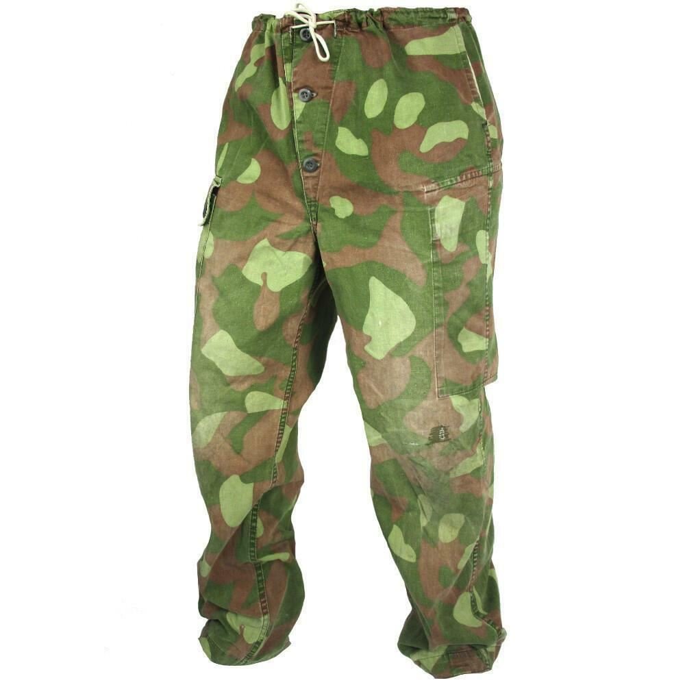 Original Finnish army camo pants M-62 Reversible suit trousers military issue
