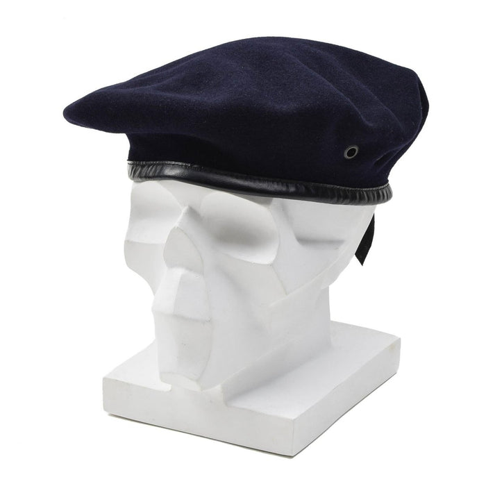 Berretto leggero da comando originale in lana blu scuro dell'esercito francese, vintage NUOVO - GoMilitar