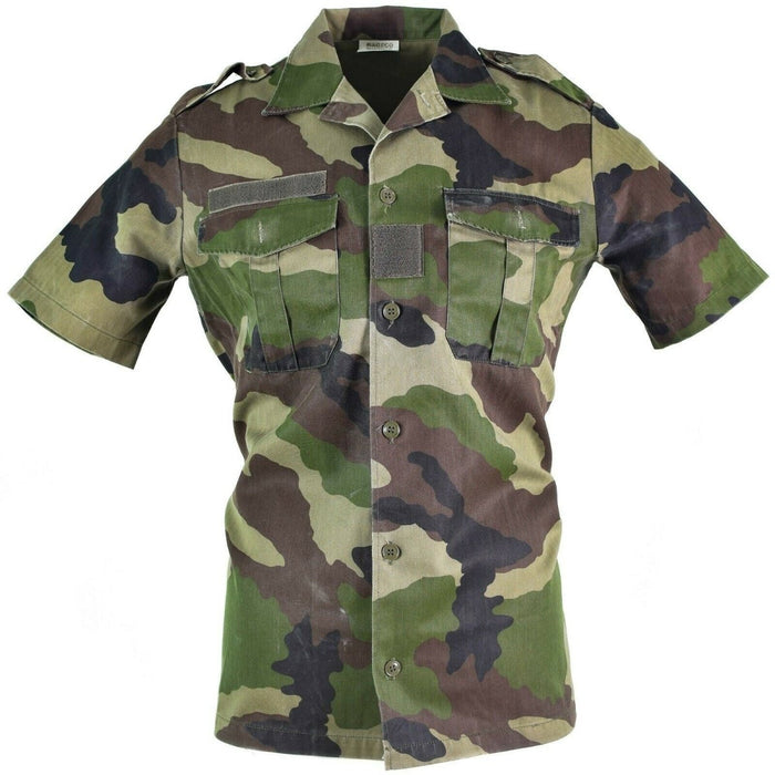Maglia originale F2 dell'esercito francese Woodland Camo CCE maniche corte Camicie - GoMilitar